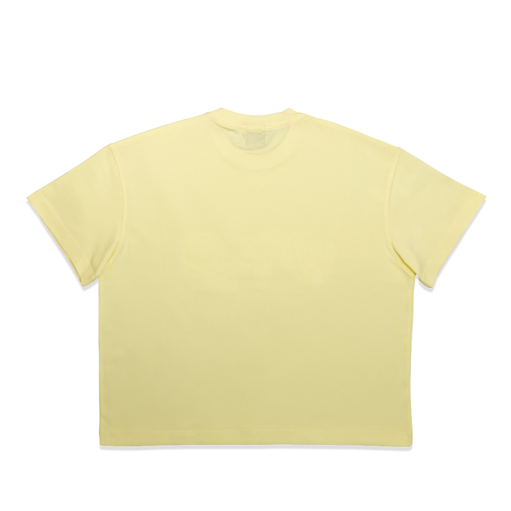 W4V3 Light Yellow Summer Boxy T-Shirt