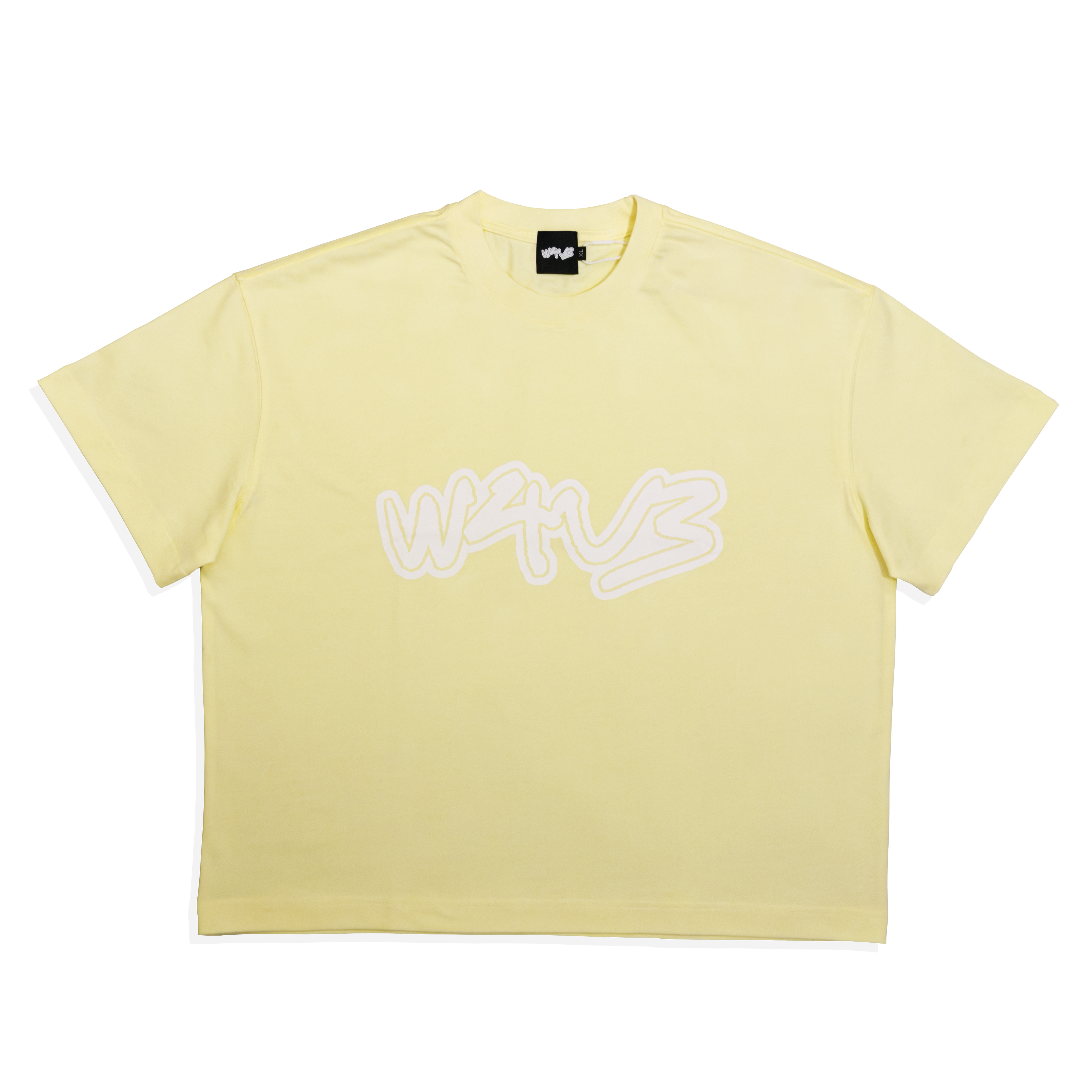 W4V3 Light Yellow Summer Boxy T-Shirt